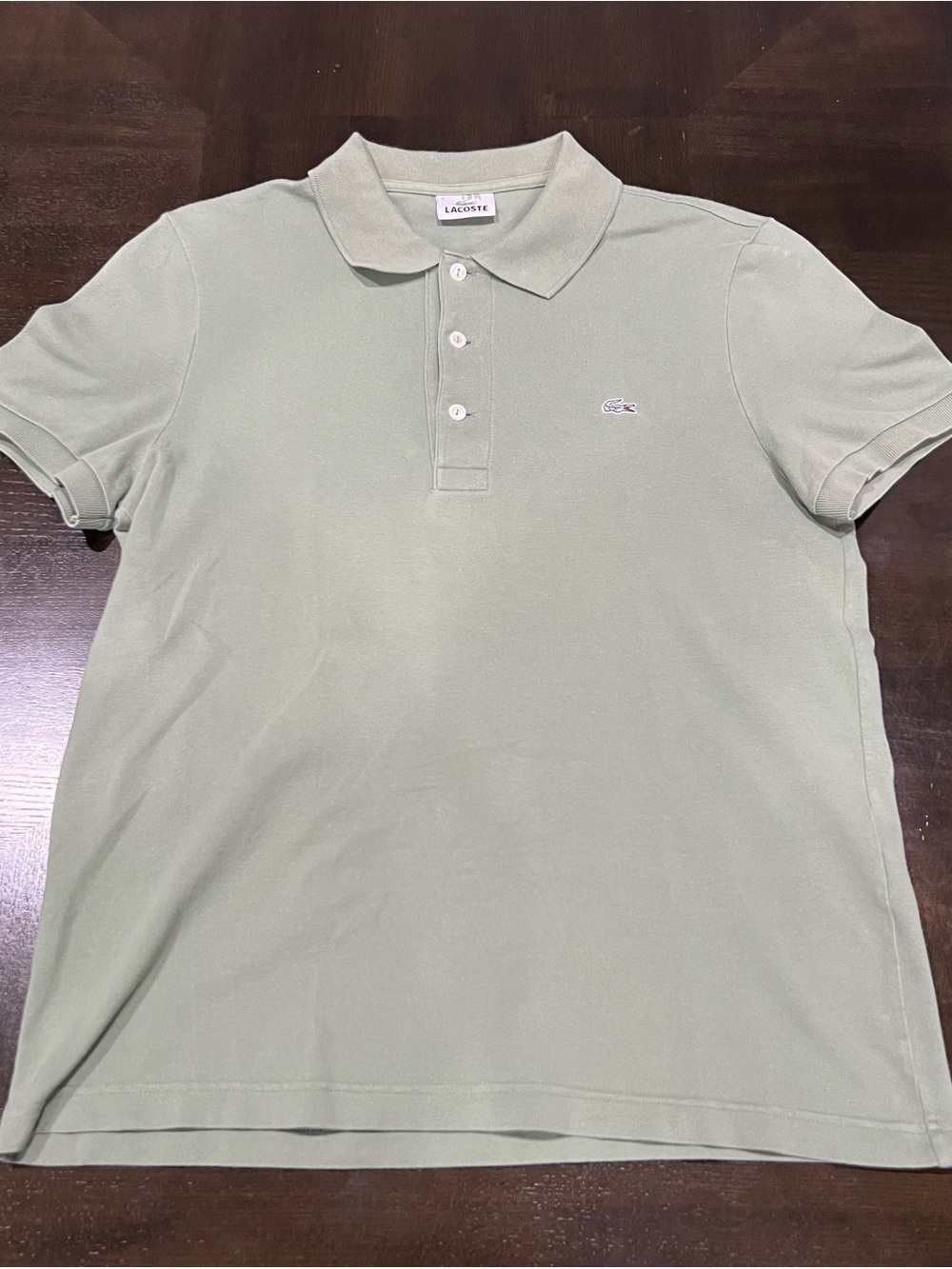 Lacoste Green Solid Cotton Knit Short Sleeve Embroidered Logo Polo Men’s M Golf